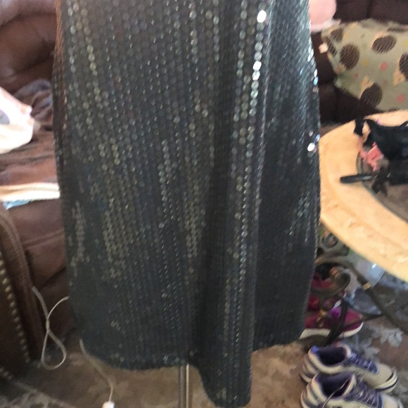 Black Sequin Designer Mini Sleeveless Dress 👗 - Picture 9 of 11